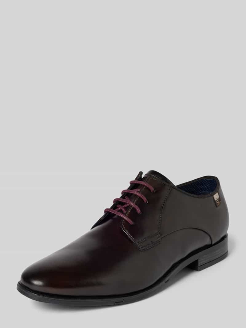 Buty derby skórzane z detalem z logo model ‘Gapo’