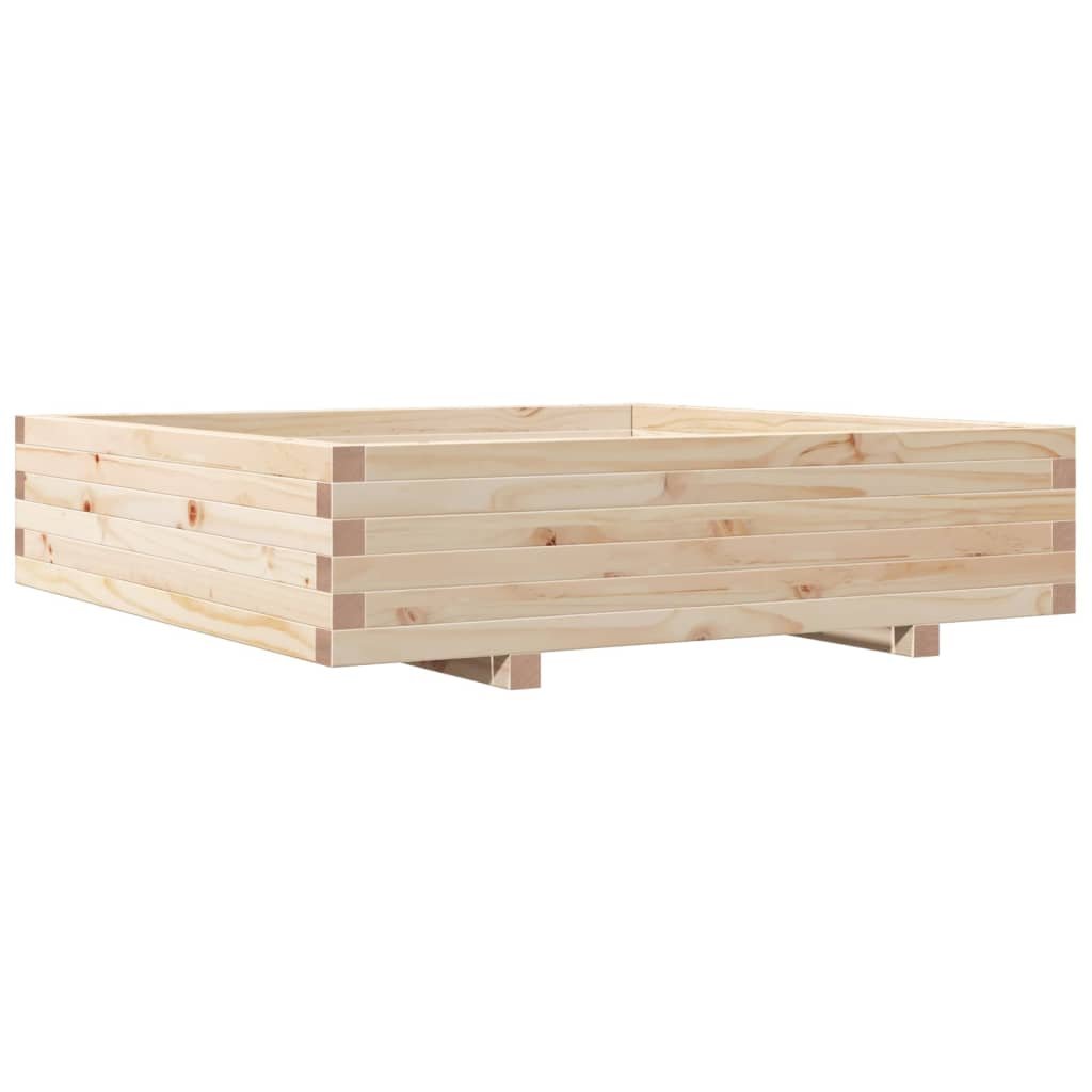 vidaXL Donica ogrodowa, 100x100x26,5 cm, lite drewno sosnowe