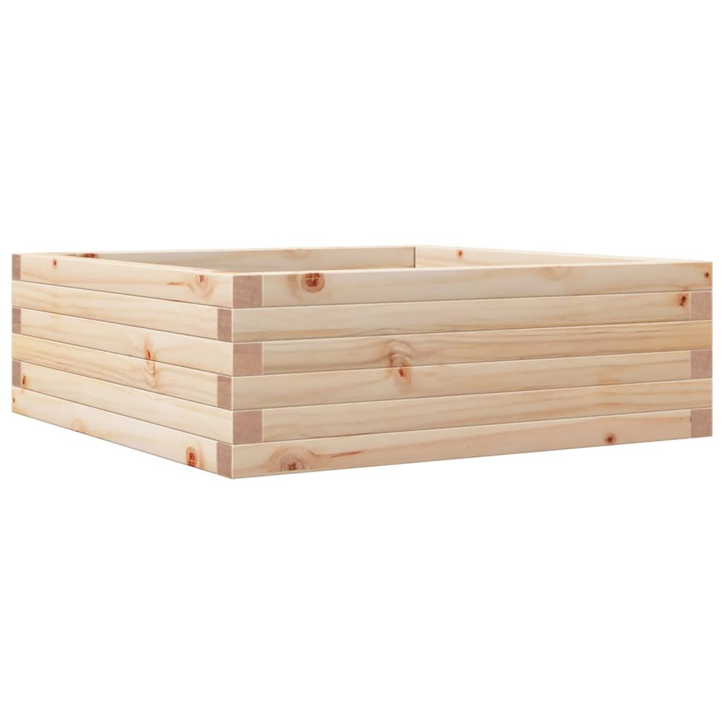 vidaXL Donica ogrodowa, 70x70x23 cm, lite drewno sosnowe