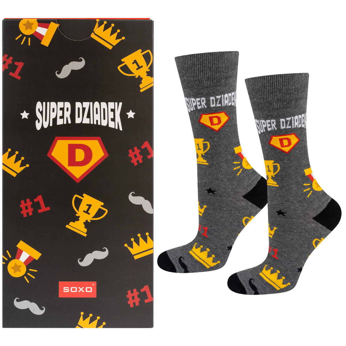 Skarpetki Męskie Soxo Super Dziadek- 40–45