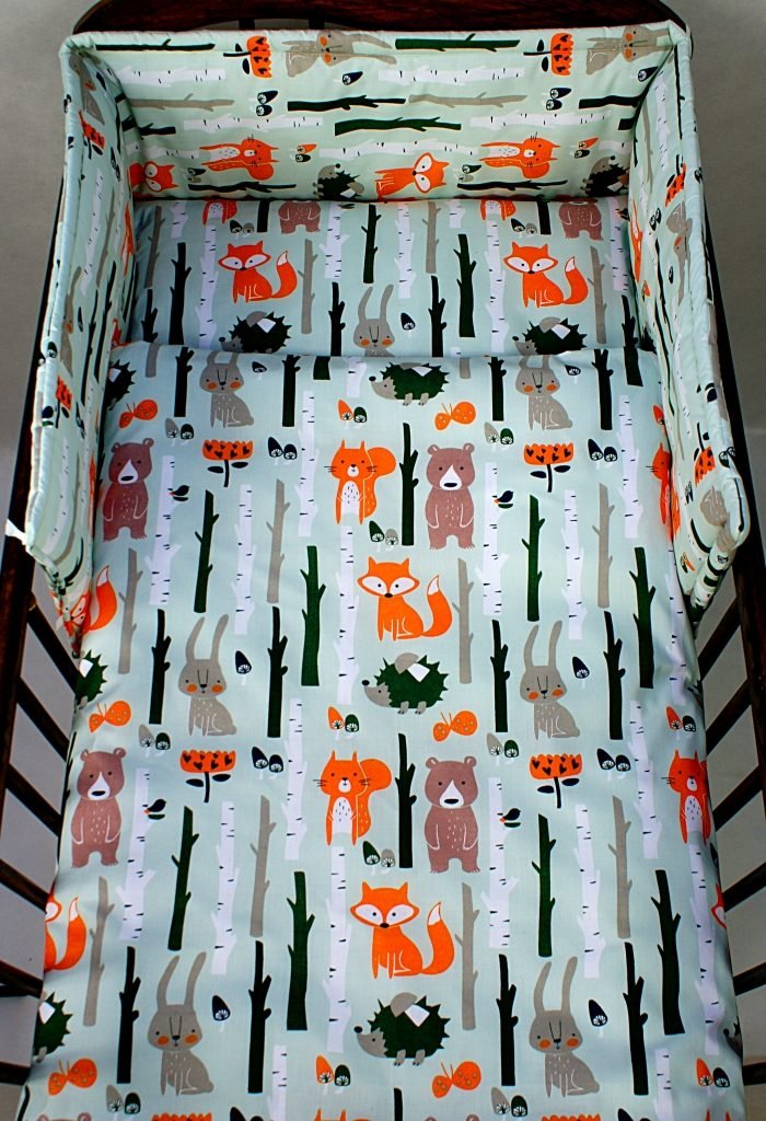 Komplet pościeli dla dziecka 90x120 cm 2 el  - brzozowy las