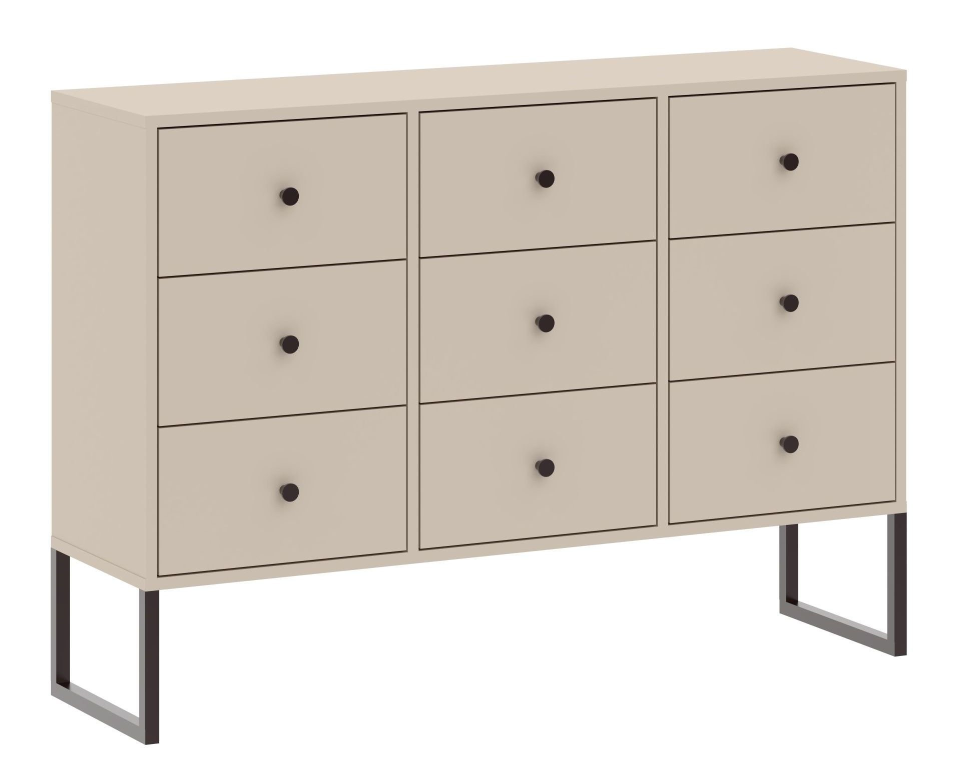 Komoda Linea 9S Czarny / Kaszmir