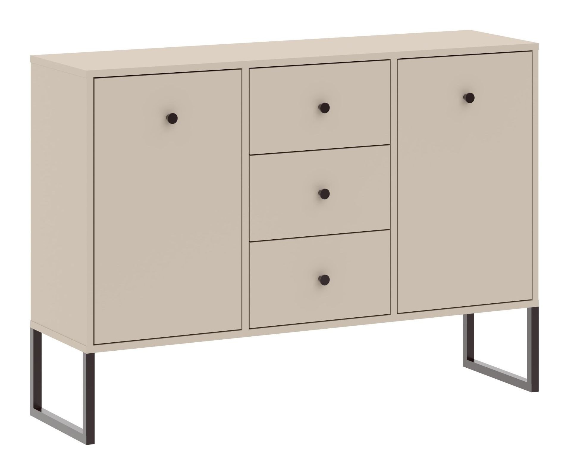 Komoda Linea 2D3S Czarny / Kaszmir