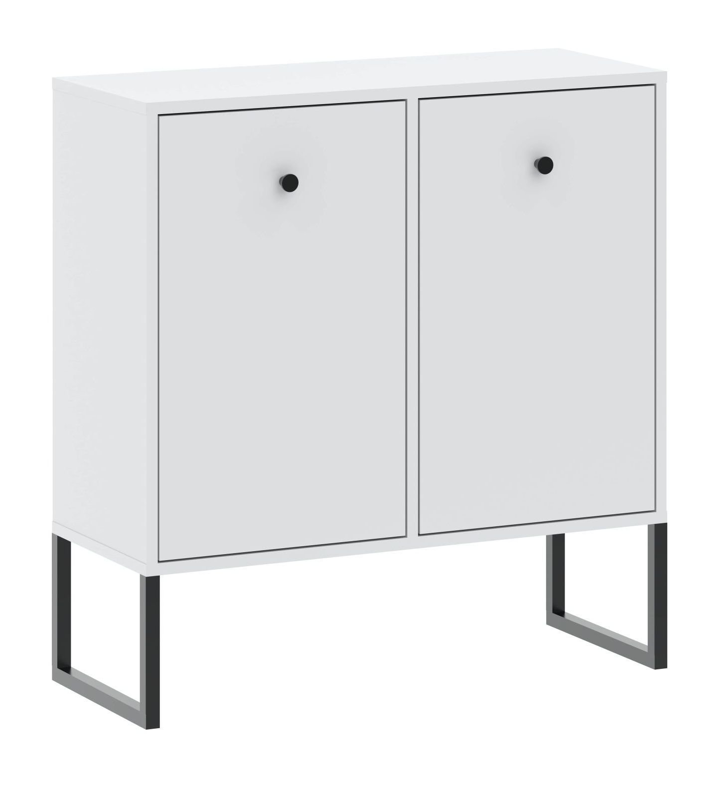 Komoda Linea 2D Czarny / Biała