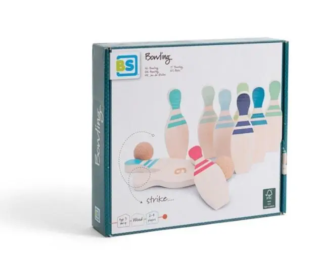 Drewniane kręgle cyferki - BS Toys