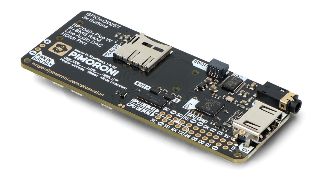 PicoVision - układ graficzny - 2 x RP2040 z akcesoriami - PiMoroni PIM686