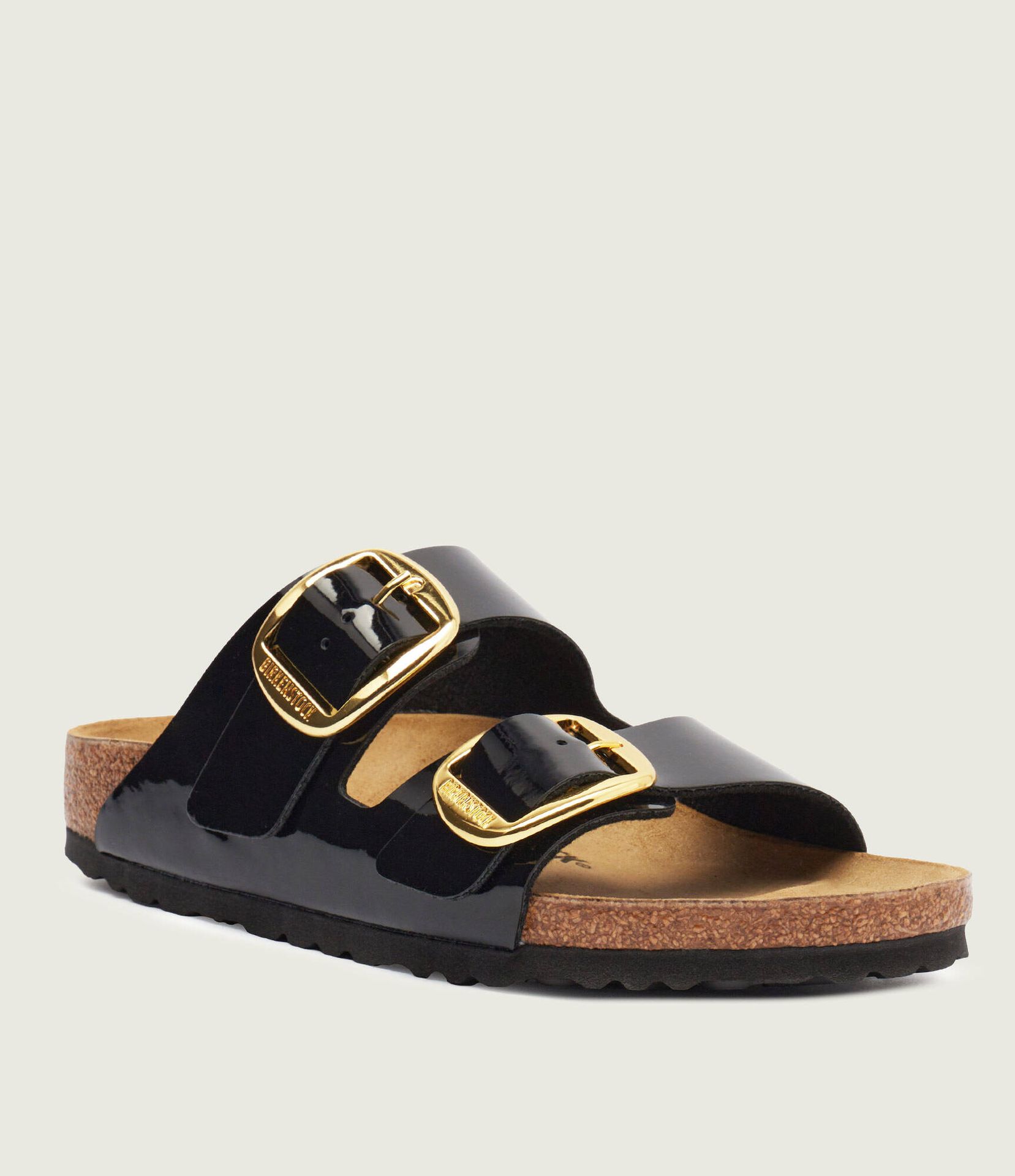 Birkenstock Klapki Arizona Big Buckle narrow fit z dodatkiem skóry