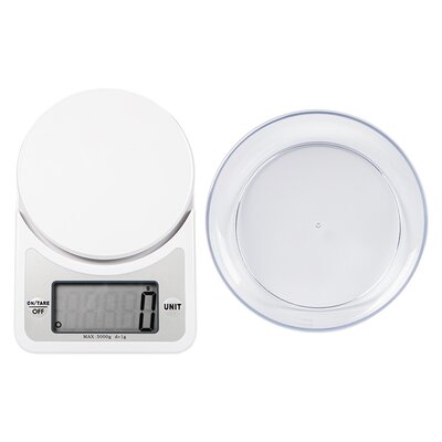 Waga Kuchenna Elektroniczna Precyzyjna Z Misą Biała LCD Zestaw 1G 5KG