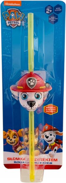 SŁOMKA Z DŹWIĘKIEM Z MELODYJKĄ PSI PATROL MARSHALL