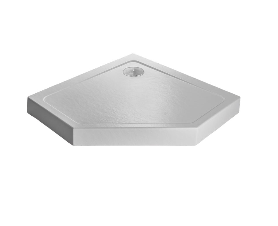 Radaway Doros PT Compact Brodzik pięciokątny 80x80 cm stone biały SDRPT8080-05-04S
