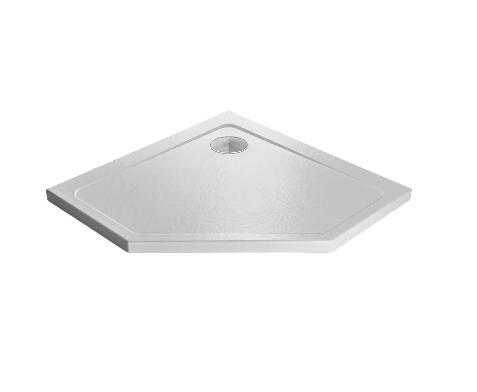 Radaway Doros PT Brodzik pięciokątny 80x80 cm stone biały SDRPT8080-01-04S