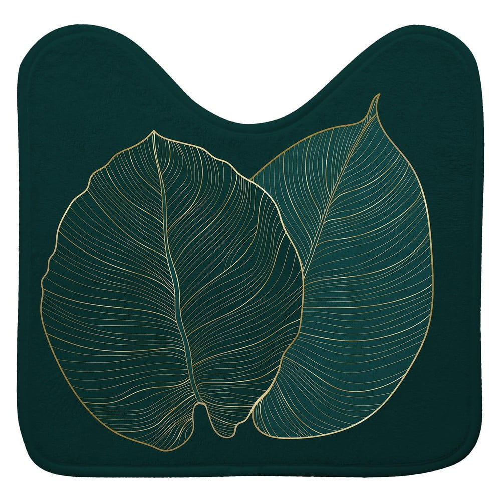 Ciemnozielony dywanik łazienkowy do WC 45x45 cm Jade – douceur d'intérieur