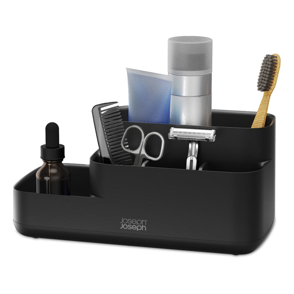 Czarny plastikowy organizer łazienkowy EasyStore – Joseph Joseph