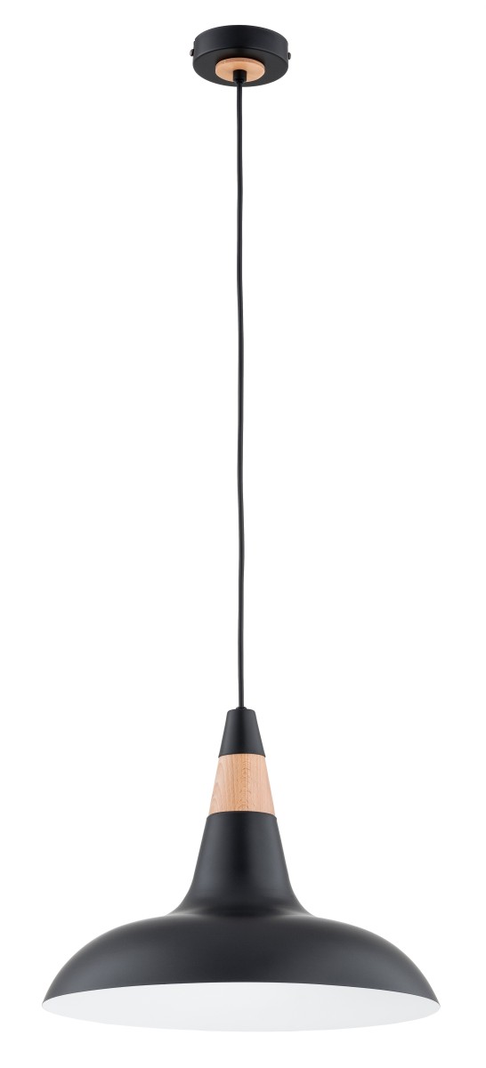 Czarna lampa wisząca, regulowana wysokość AL 61360 z serii DORO