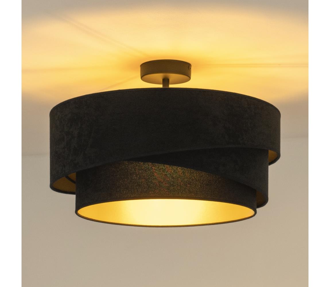 Duolla - Żyrandol natynkowy KOBO 1xE27/15W/230V śr. 45 cm czarny