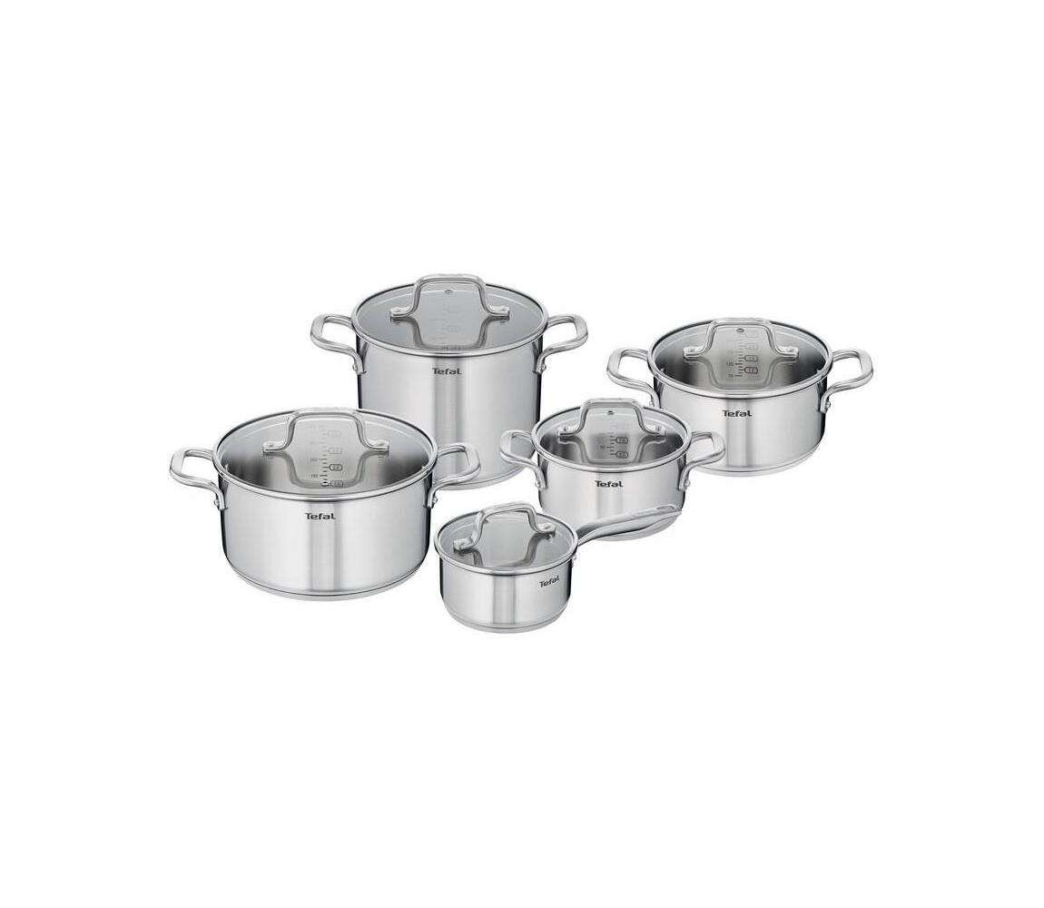 Tefal - Zestaw garnków 10 szt. VIRTUOSO stal nierdzewna