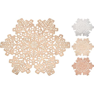 Mata na stół płatek śniegu mix