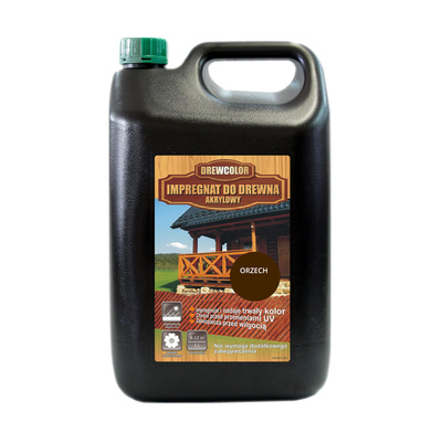 Impregnat akrylowy do drewna 5 l orzech Drew Color