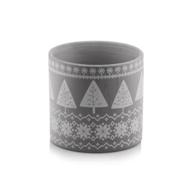 Osłonka walec scandi deco mix wzorów 14 cm