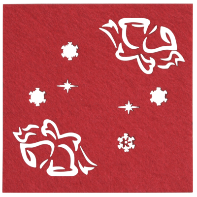 Podkładka pod kubek filcowa Dzwonek 10 x 10 cm