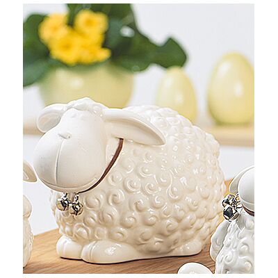 Figurka ceramiczna baranek