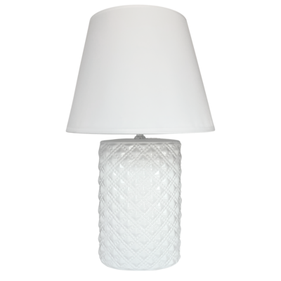 Lampa stołowa biała 24 cm