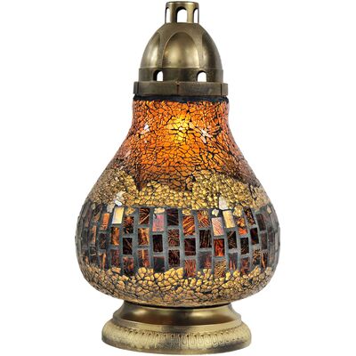 Znicz Witraż Karafa 36 cm złoty Ilumini