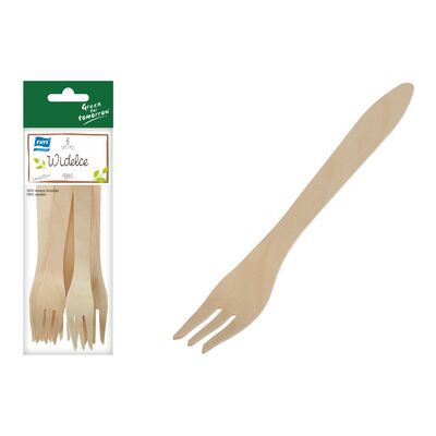NJB Widelce drewniane 6 szt, 16 cm (wersja II)