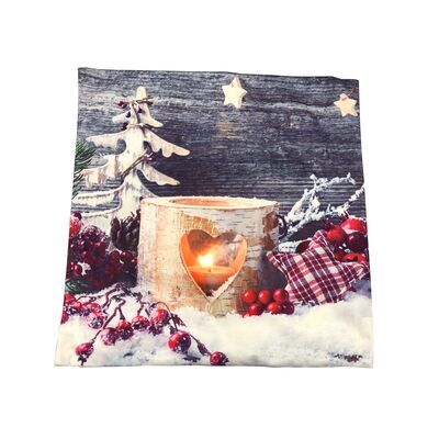 Poduszka świąteczna kominek 45 x 45 cm