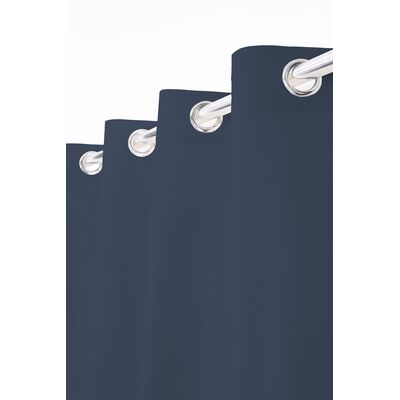 Zasłona Greta 135 x 260 cm 8 kółek niebieska