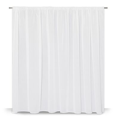 Firana na taśmie 300 x 160 cm jednokolorowa, biała