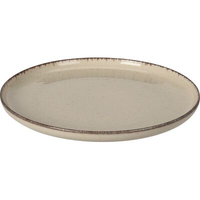 Talerz porcelanowy 24 x 2,5 cm beżowy