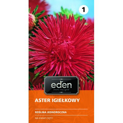 Aster chiński igiełkowy Czerwona Kula 0,5 g Eden