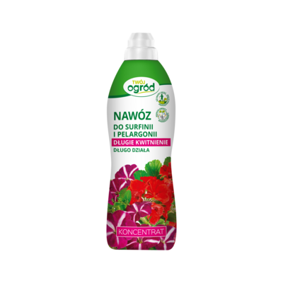 Nawóz płynny do pelargonii i surfinii 900 ml Twój Ogród
