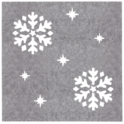 Podkładka pod kubek filcowa Śnieg 10 x 10 cm