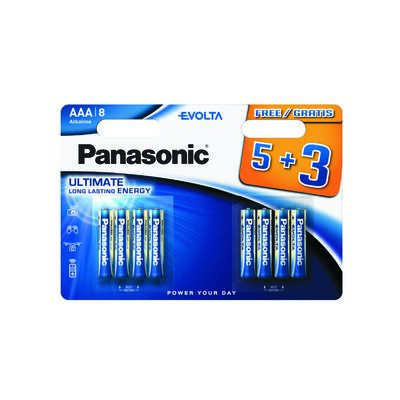 Bateria alkaliczna Evolta LR3/5+3BP AAA 8 sztuk Panasonis