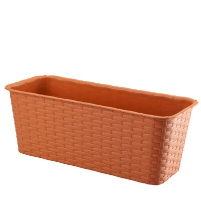 Doniczka balkonowa RATTAN 40 cm ceglasta