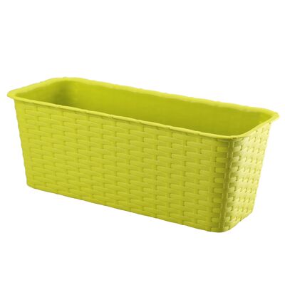 Doniczka balkonowa RATTAN 40 cm zielona