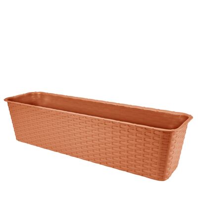 Doniczka balkonowa RATTAN 60 cm ceglasta
