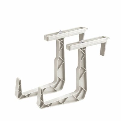 Uchwyt doniczki balkonowej RATTAN komplet kremowy