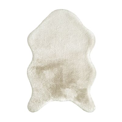 Dywan sztuczna skórka 60 x 90 cm jasny beż