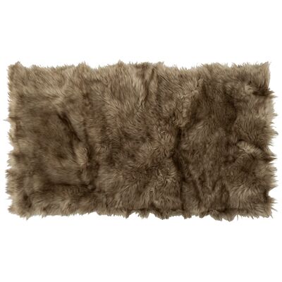 Dywan Skóra Patchwork 70 x 140 cm ciemnobeżowy