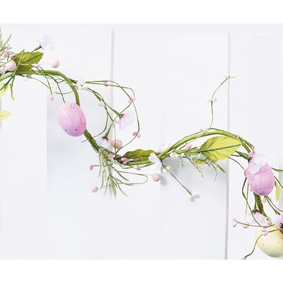 Girlanda wielkanocna 130 cm żółto-różowa