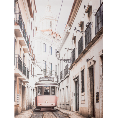Obraz na płótnie CANVAS 60 x 80 cm ST595 pink tram