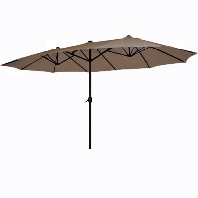 Parasol podwójny brązowy