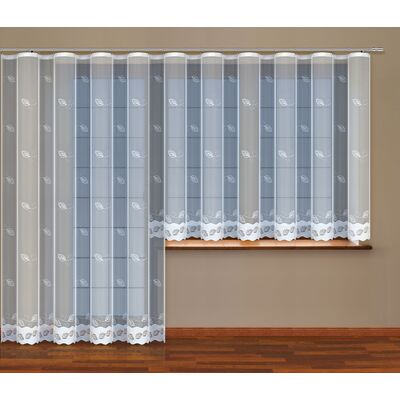 Firanka żakardowa odpasowana z wszytą taśmą marszczącą 250 x 200 cm