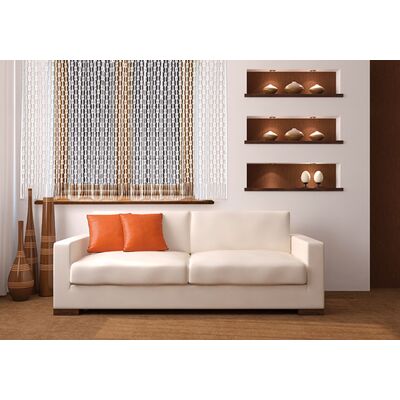 Firanka żakardowa odpasowana z wszytą taśmą marszczącą 160 x 300 cm