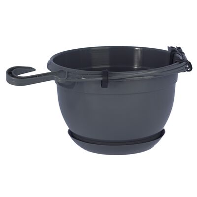 Doniczka MALTA wisząca 27 z zaczepem antracyt