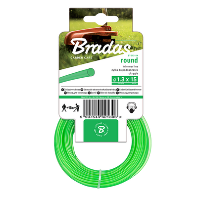 Bradas Żyłka TRIMMER, okrągła, 1,6 mm x 15 m, karta