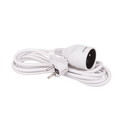 Przedłużacz 1 gniazdo 3 m biały